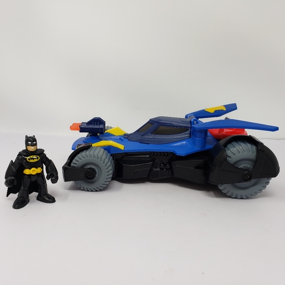 Imaginext Fisher Price DC Super Friends Legends of Batman Deluxe Batmobile Blue - Picture 16 of 16
